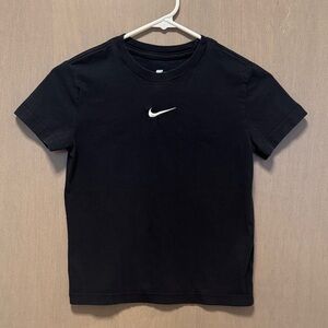 Nike Women’s Black Tee with White Logo Loose Fit